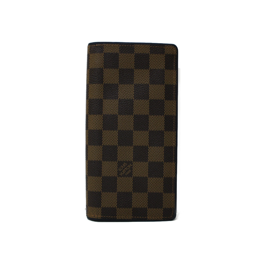 LOUIS VUITTON Portefeuille Brazza Damier Brown Blue Long Wallet